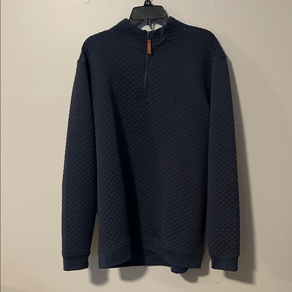 Men's XL Navy Blue Quilted 3/4 Zip Up